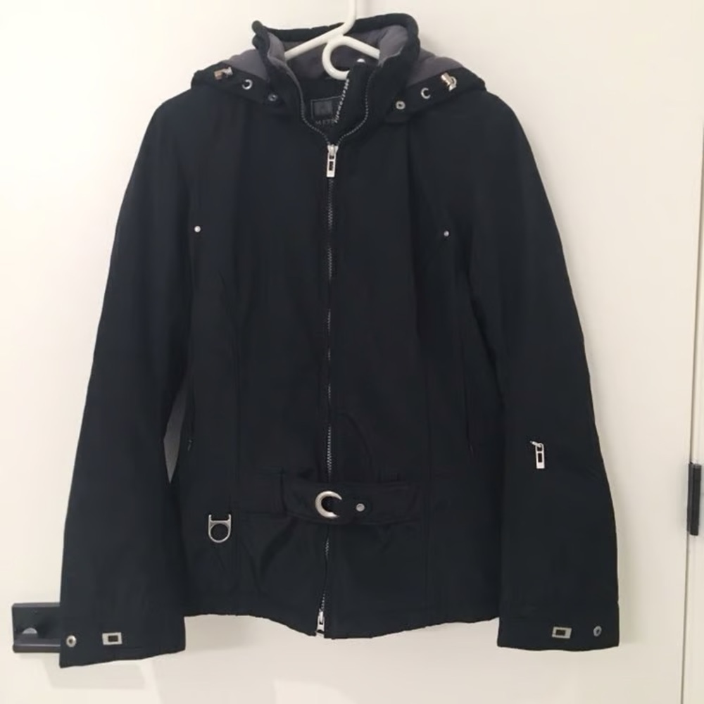 Stylish Black Hooded Utility Jacket